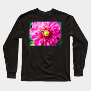 Pink Dahlia Bud Long Sleeve T-Shirt